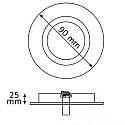 ISOLED recessed mounting frame BRUSH TWO incl. GU5.3 socket, IP20, adjustable, brushed aluminium, square, 9 x 9cm