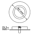 ISOLED recessed mounting frame BRUSH TWO incl. GU5.3 socket, IP20, adjustable, brushed aluminium, round, � 8.2cm