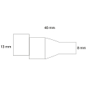ISOLED round connector FEMALE 2-pole to clamp
