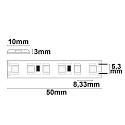 ISOLED LED SIL830-Flex strip, 24V, 9.6W, IP52, warm white