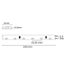 ISOLED LED SIL830-Sideled-Flex strip, 24V, 4.8W, IP52, warm white