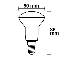 ISOLED LED spot R50, E14, 5W 2700K 490lm 156cd 180�, not dimmable, white / frosted