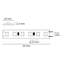 ISOLED LED SIL825-Flex strip, 24V, 9.6W, IP20, warm white