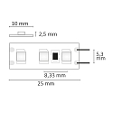 ISOLED LED SIL840-Flex strip, 12V, 9.6W, IP20, neutral white
