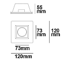 ISOLED recessed luminaire GX5.3 IP20, white