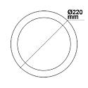 ISOLED LED ceiling luminaire, IP20, round, � 22cm, incl. transformer, 18W 4000K 1350lm 120�, white / diffuse