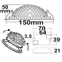 ISOLED LED recessed downlight LUNA, indirect lightbeam, IP20, not dimmable, white, 12W 4000K 720lm 120�