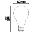 ISOLED LED filament in pear shape A60, E27, 5W 2700K 500lm, dimmable, milky