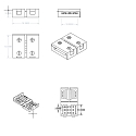 ISOLED Clipped connection (max. 5A) for 3-pole IP20 LED strips (with 1cm width and pitch >1.2cm)