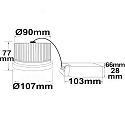 ISOLED LED module AR111, IP40, 230V AC, 30W 4000K 2700lm, 35�-50� variable, incl. external power supply, Alu / silver