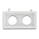 recessed mounting frame AR111, angular, swivelling, incl. fastening ring, die-cast aluminium, 2-flames