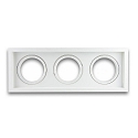 recessed mounting frame AR111, angular, swivelling, incl. fastening ring, die-cast aluminium, 3-flames