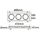 recessed mounting frame AR111, angular, swivelling, incl. fastening ring, die-cast aluminium
