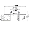 Accessory for recessed profile WING20 - installation channel, anodized aluminium, length 200cm, for 15mm plasterboards