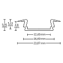 ISOLED LED recessed / surface mount profile DIVE12 FLAT, aluminium, 200cm, anodized aluminium