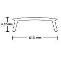 ISOLED Accessory for profile SURF12(FLAT) / DIVE12(FLAT) / ROUND12 / tile profile - cover COVER1, opal / satined, 200cm