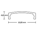 ISOLED Accessory for profile SURF12 RAIL / BORDERLESS (FLAT) - cover COVER3, opal / satined, 200cm