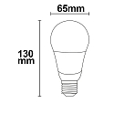 ISOLED LED retrofit G60, � 6.5cm / length 13cm, E27, 15W 2700K 1500lm 240�, not dimmable, matt / white