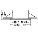 ISOLED Outdoor recessed mounting frame Sys-68 for GU10 / MR16 lamps (excl.), with GU10 ceramics base, IP65