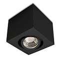 Ceiling luminaire for GU10 / MR16, angular, IP20, swivelling, excl. socket, excl. lamps, black