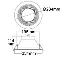 LED downlight REFLECTOR, UGR<19, suitable for offices, IP52, � 23.4cm, CRI >95, white, 30W 3000K 2450lm 60�