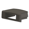 Accessory for profile SURF12 FLAT - endcap (1 pc.), EC2B, black, with cable opening