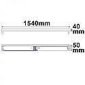 Aluminium holder for 150cm T8 tube lamps, IP20, 0-260V AC, G13 two-sided, wired, without starter, white