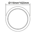 LED downlight Flex 8W, IP52, UGR<19, suitable for offices, DA 5-10cm, not dimmable, white, 8W 4000K 750lm 120�