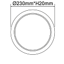 LED downlight Flex 23W, IP52, UGR<19, suitable for offices, DA 5-21cm, not dimmable, white, 23W 4000K 2200lm 120�