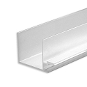 LED drywall profile SHADOW GAP 8, for attaching onto plasterboards, anodized aluminium, 200cm