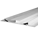LED drywall lighting profile DOUBLE CURVE, indirect lightbeam, for 2 LED strips, aluminium, 200cm, anodized aluminium