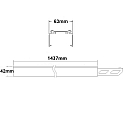 ISOLED Accessory for FastFix LED linear system - beam mount, 143.7cm, IP20, electric, steel