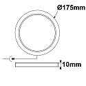 ISOLED LED downlight Flex 15W, IP52, UGR<19, suitable for offices, ultraflat, DA 5-16cm, dimmable, white, 15W 3000K 1150lm 120�