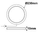 LED downlight Flex 23W, IP52, UGR<19, suitable for offices, ultraflat, DA 5-21cm, dimmable, white, 23W 4000K 1600lm 120�