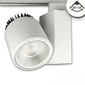 LED 3-phase track spot, 30�-50� focusable, 35W, CRi >92, rotatable, 4000K 4500lm, matt white