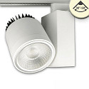 LED 3-phase track spot, 30�-50� focusable, 35W, CRi >92, rotatable, 3000K 4100lm, matt white