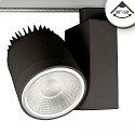 LED 3-phase track spot, 30�-50� focusable, 35W, CRi >92, rotatable, 4000K 4500lm, matt black