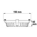LED office downlight UGR<19, Colorswitch, CRI >90, dimmable, �19cm, 25W 3000|3500|4000K 2000lm 90�