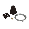 3-phase SERIE S1 - rope suspension 10-200cm with Deckencanopy, black