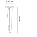 ISOLED Earth spike for pathlight POLLER-3, length 26cm / � 6cm