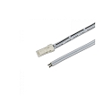 MiniAMP connection plug male, 2 poles, white, max. 3A, 100cm
