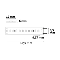 ISOLED LED CRI9R Linear 48V-Flex strip, 8W, IP68, red, 500cm