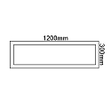 ISOLED Accessory for LED panel - surface mounting frame, aluminium, white RAL 9016, panel 1200 (30 x 120cm), standard mounting