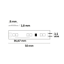 LED CRI919 / 940 MiniAMP Flex strip, 12V, 10W, dynamic white, both sided cable with male plug