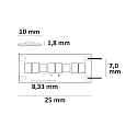 LED CRI919 / 940 MiniAMP Flex strip, 12V, 15W, dynamic white, both sided cable with male plug