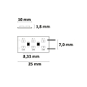 LED CRI919 / 940 MiniAMP Flex strip, 24V, 20W, dynamic white, both sided cable with male plug