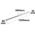 ISOLED 3-phase linear luminaire 120cm, suitable for offices, fixed optics, 40W 3000K 4200lm 110�, white