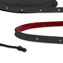 LED UV-C MiniAMP Flex strip 270nm, for surface disinfection, IP54, 12V DC, 6W, 1-sided with male plug, 116cm, black
