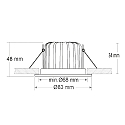 Recessed LED luminaire Sys68 MiniAMP, IP52, � 8.3cm, 24V DC, CRi >92, swivelling 30�, dimmable, 5W 3000K 500lm 60�