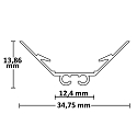 ISOLED LED corner profile CORNER12 BORDERLESS, anodized aluminium, 200cm